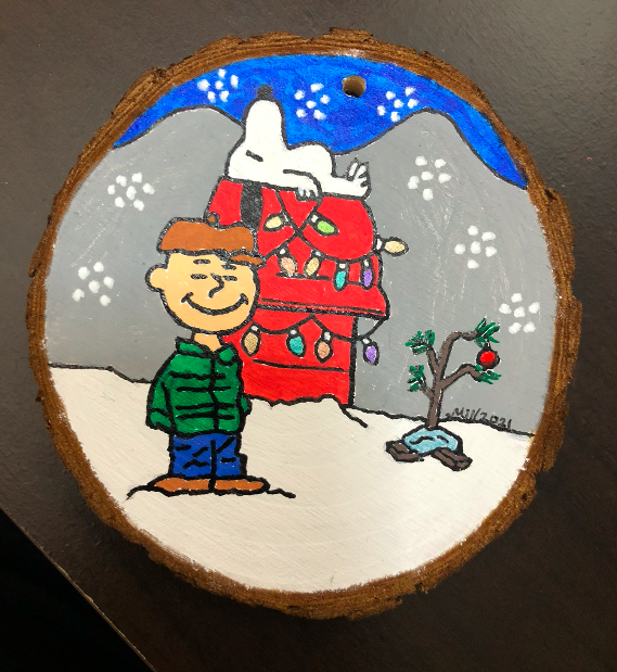 Charlie Brown and Snoopy winter scene two